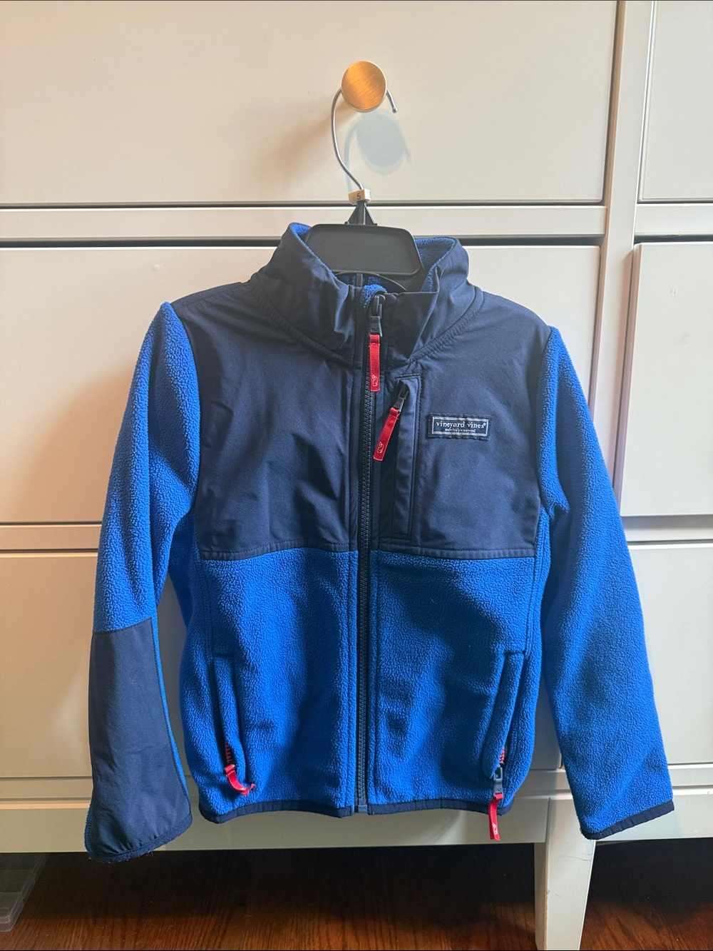 Vineyard Vines Blue and Navy Kids Full-Zip Fleece Jacket